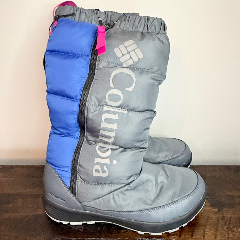 Columbia Women's Paninaro Omni-Heat Tall Snow Boot Graphite & Lapis Blue NWT 8.5